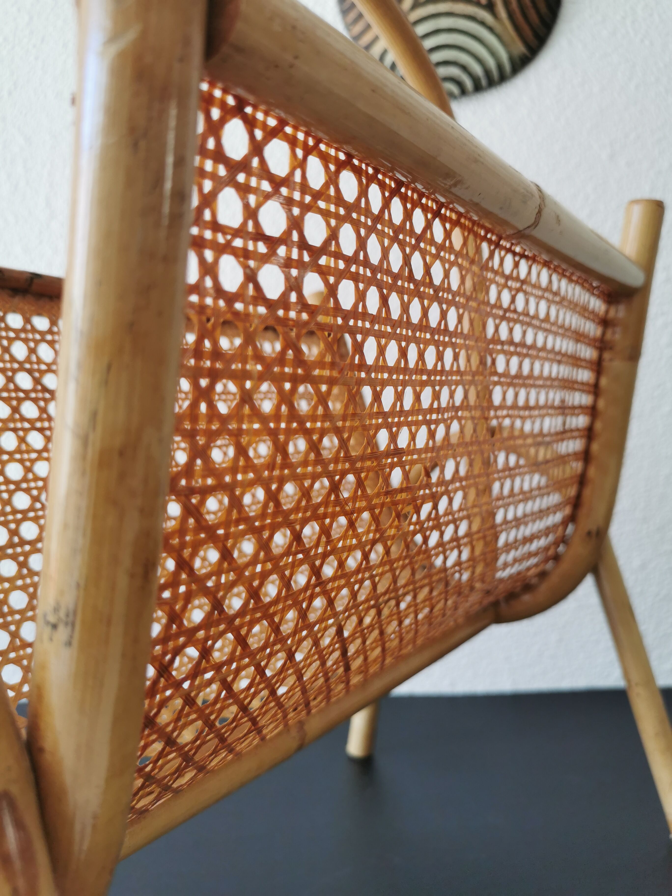 Door vintage bamboo magazines and rattan canning 70s