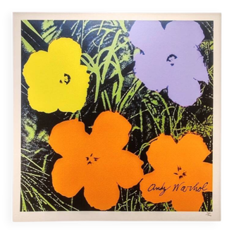 Lithographie en édition limitée Andy Warhol "Flowers" années 1980 par CMOA