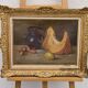 French School, Still Life with Gourd and Jug, Oil on Canvas Frame