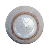 Light gray crisp enamel vase