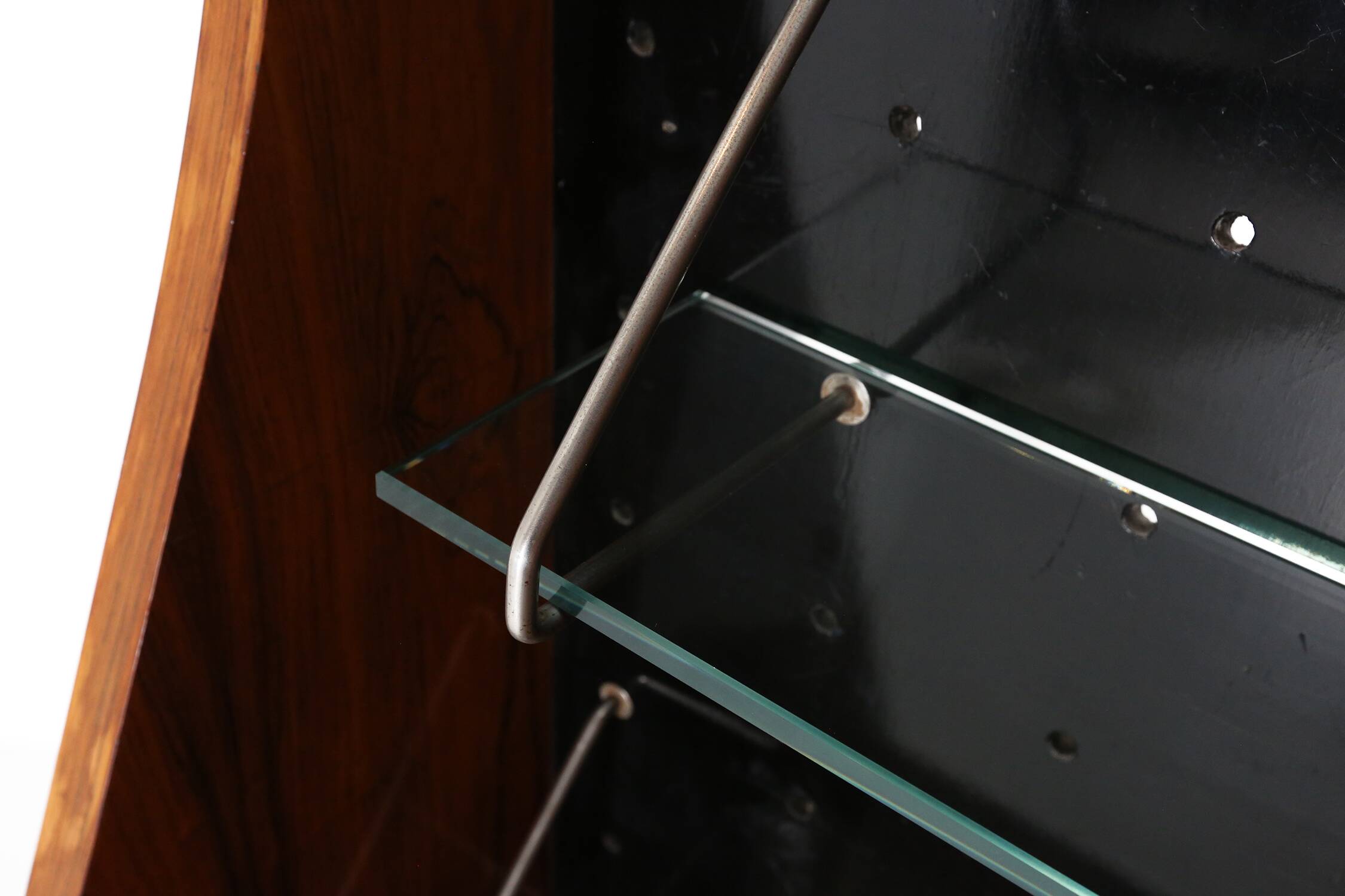 Rare A-geometrically Italian Mid-century cabinet in rosewood, 1960s