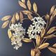 Hans Kogl 2 Vintage Wisteria Floral Wall Sconces with Gold Leaf Finish, 4 Lights