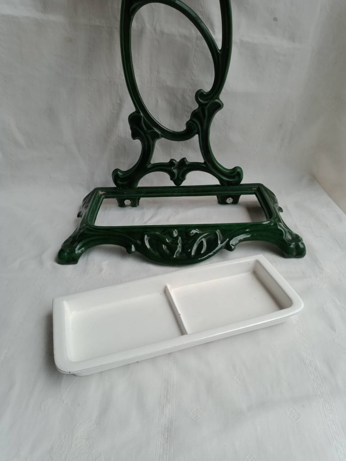 Art Nouveau style cast iron umbrella stand