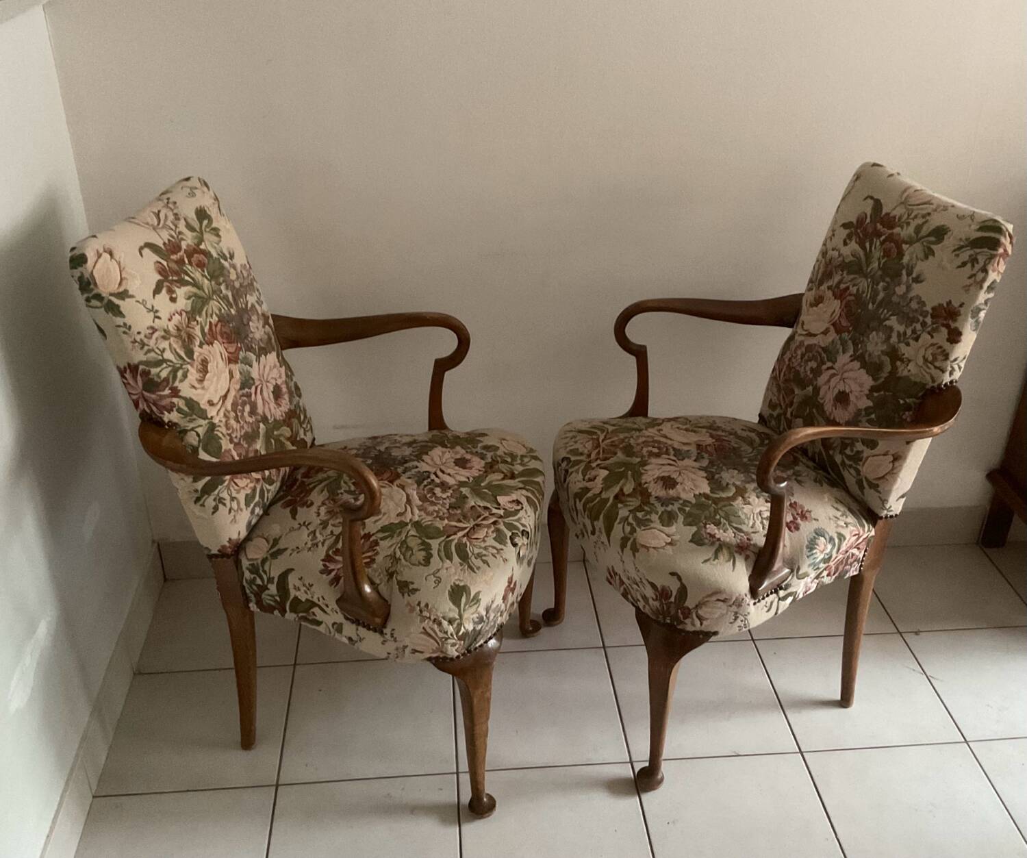 Pair of vintage armchairs in excellent condition.