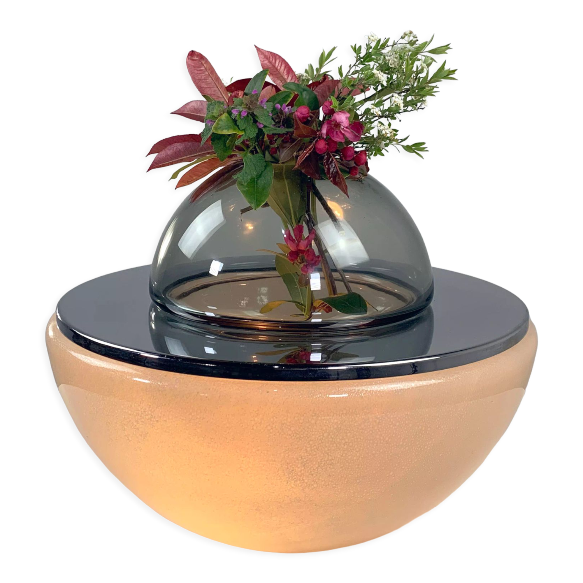 Table lamp and vase model "LT 327" by Carlo Nason for Mazzega, 1970