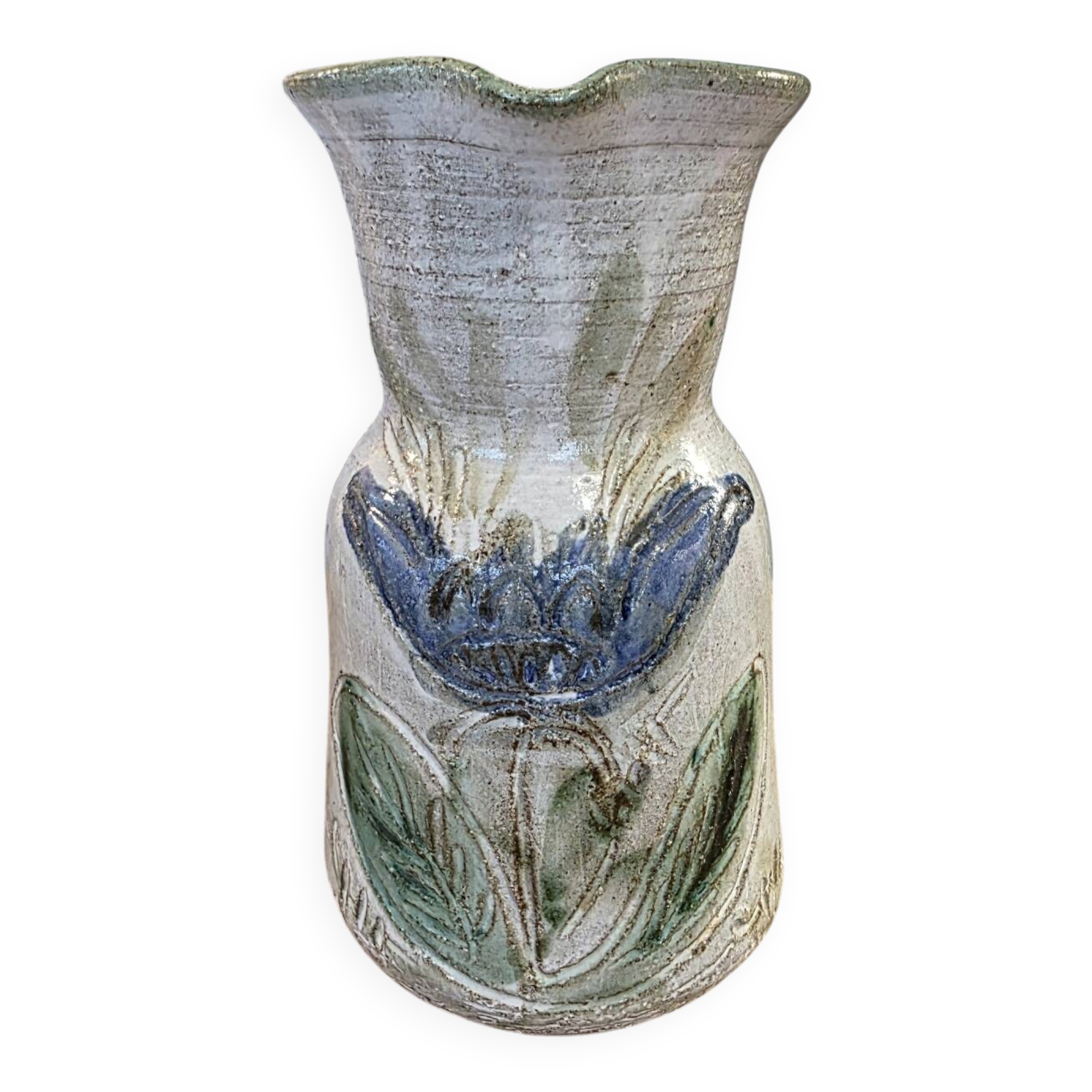 Large pitcher in chamotte clay Thiry Vallauris