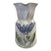 Large pitcher in chamotte clay Thiry Vallauris