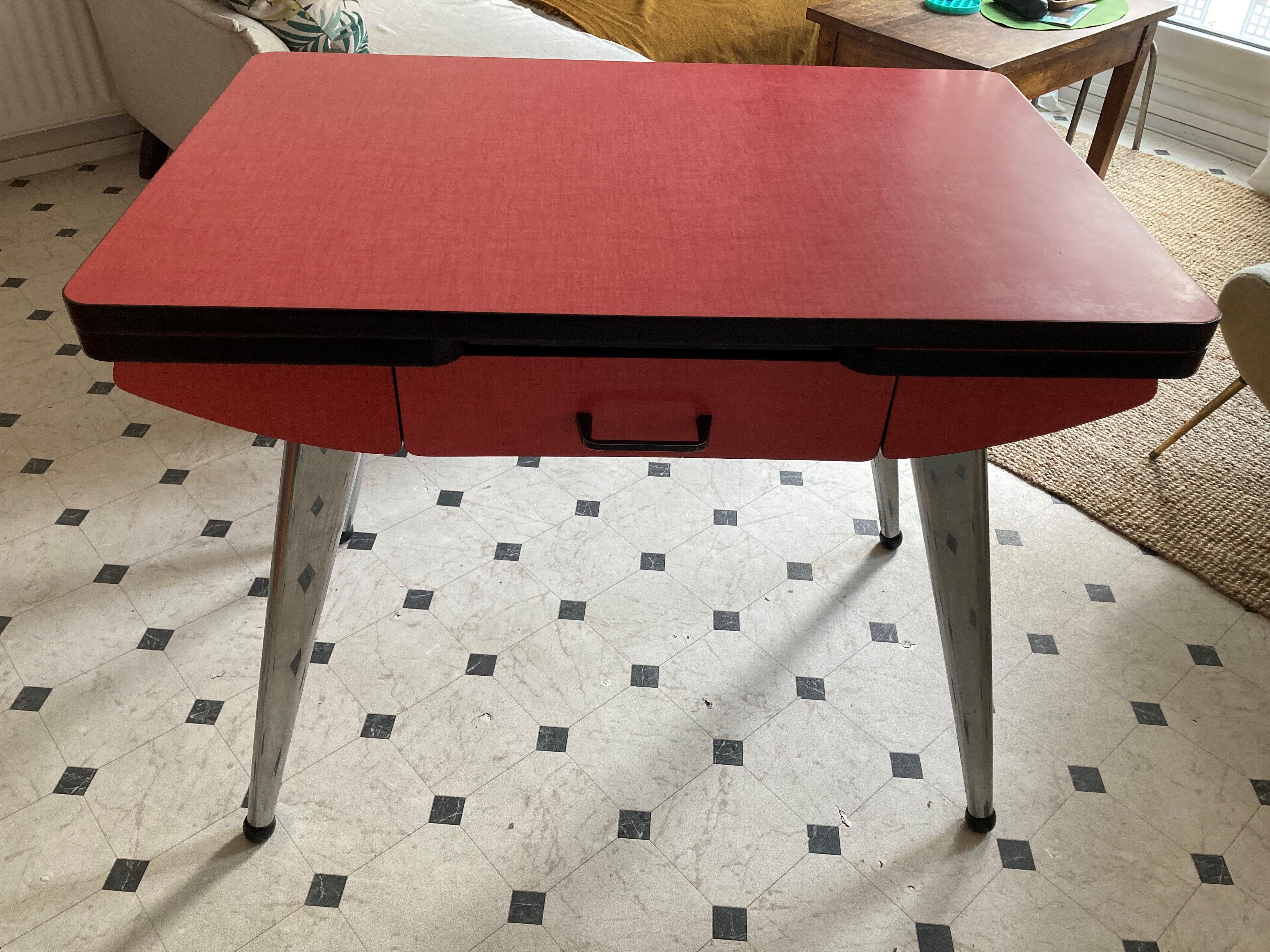 Set formica Roger Breton table chairs stools