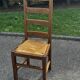 Paire de chaises en chêne et paille – années 50