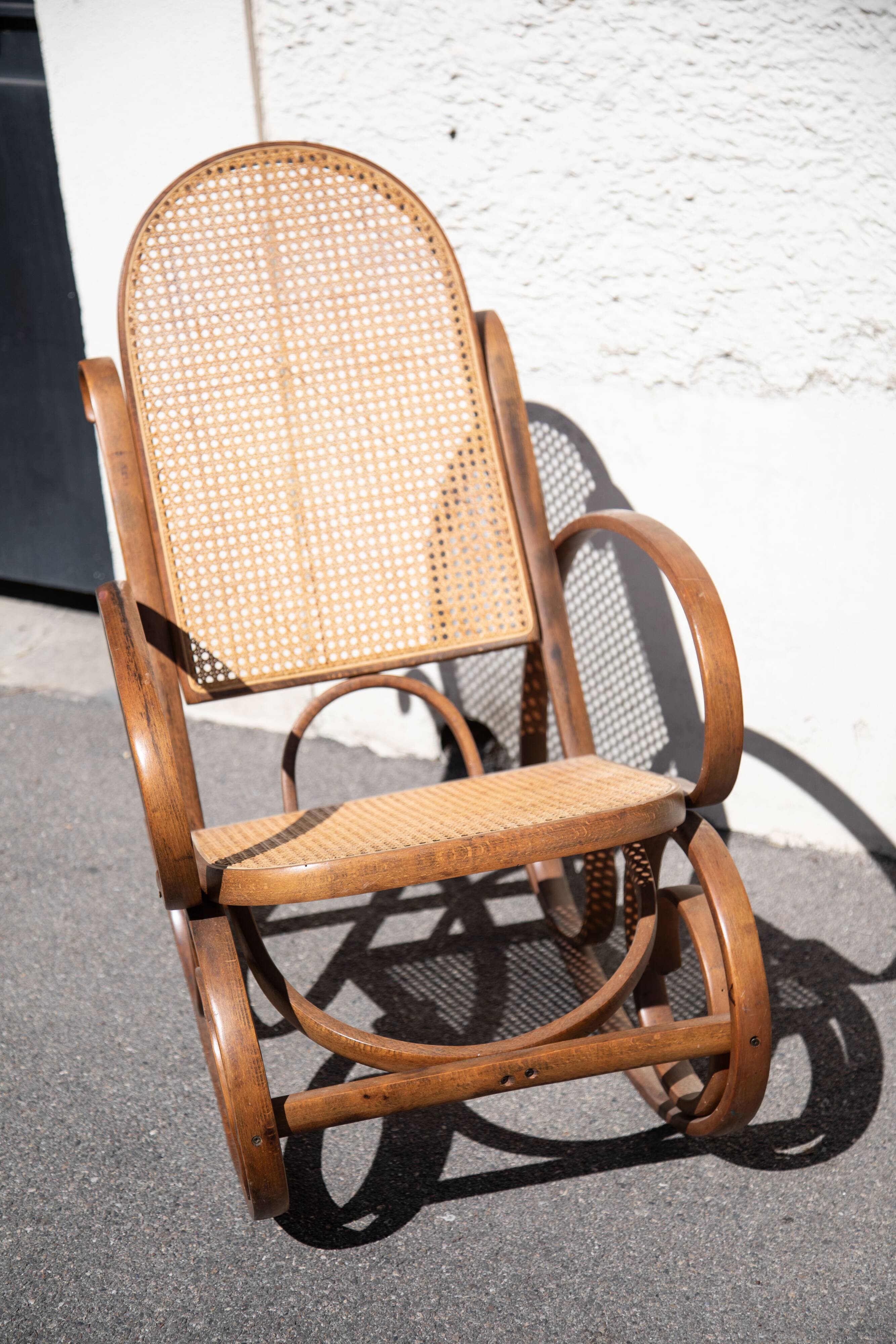 Rocking Chair Cannage Turned wood
