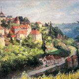 “Sun over the City” – beautiful oil on canvas by the painter Marius Sarrouy