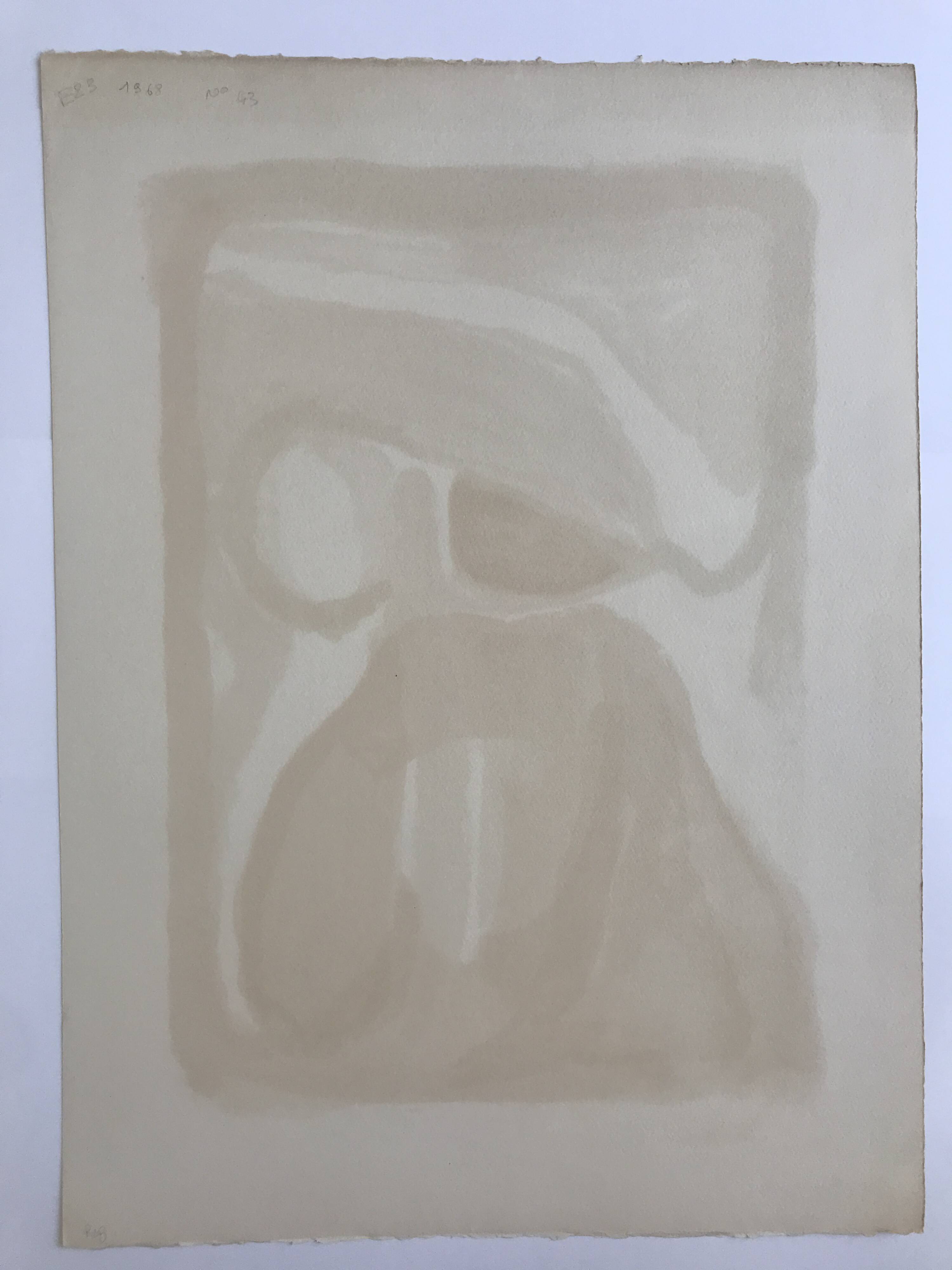 Bram van velde, night, 1968 (mp 43). original lithograph signed in pencil