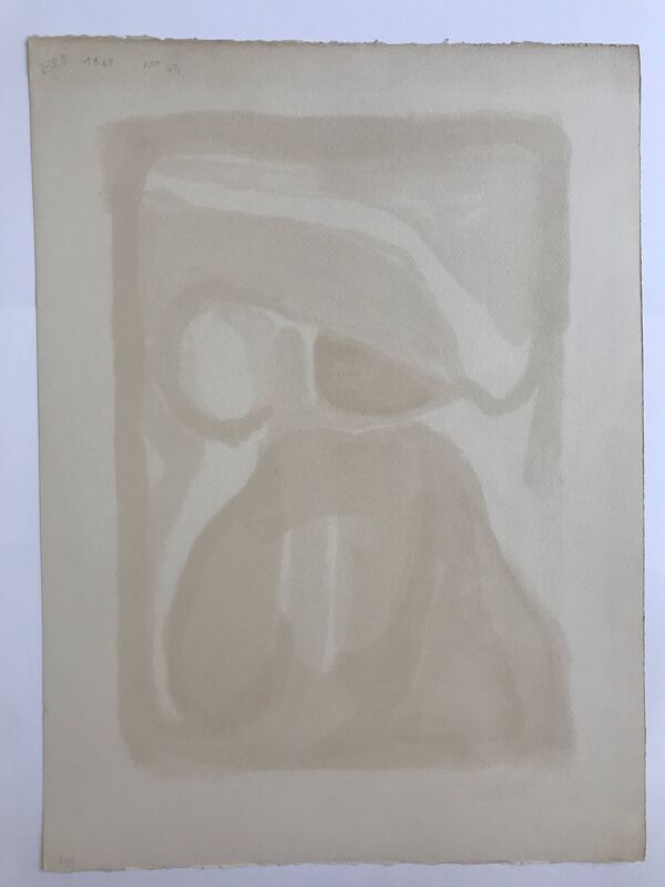 Bram van velde, nuit, 1968 (mp 43). lithographie originale signée au crayon