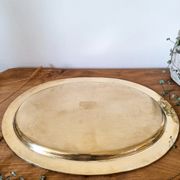 Vintage gold metal tray
