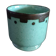 Celadon and black enamelled pot cover - 1960s