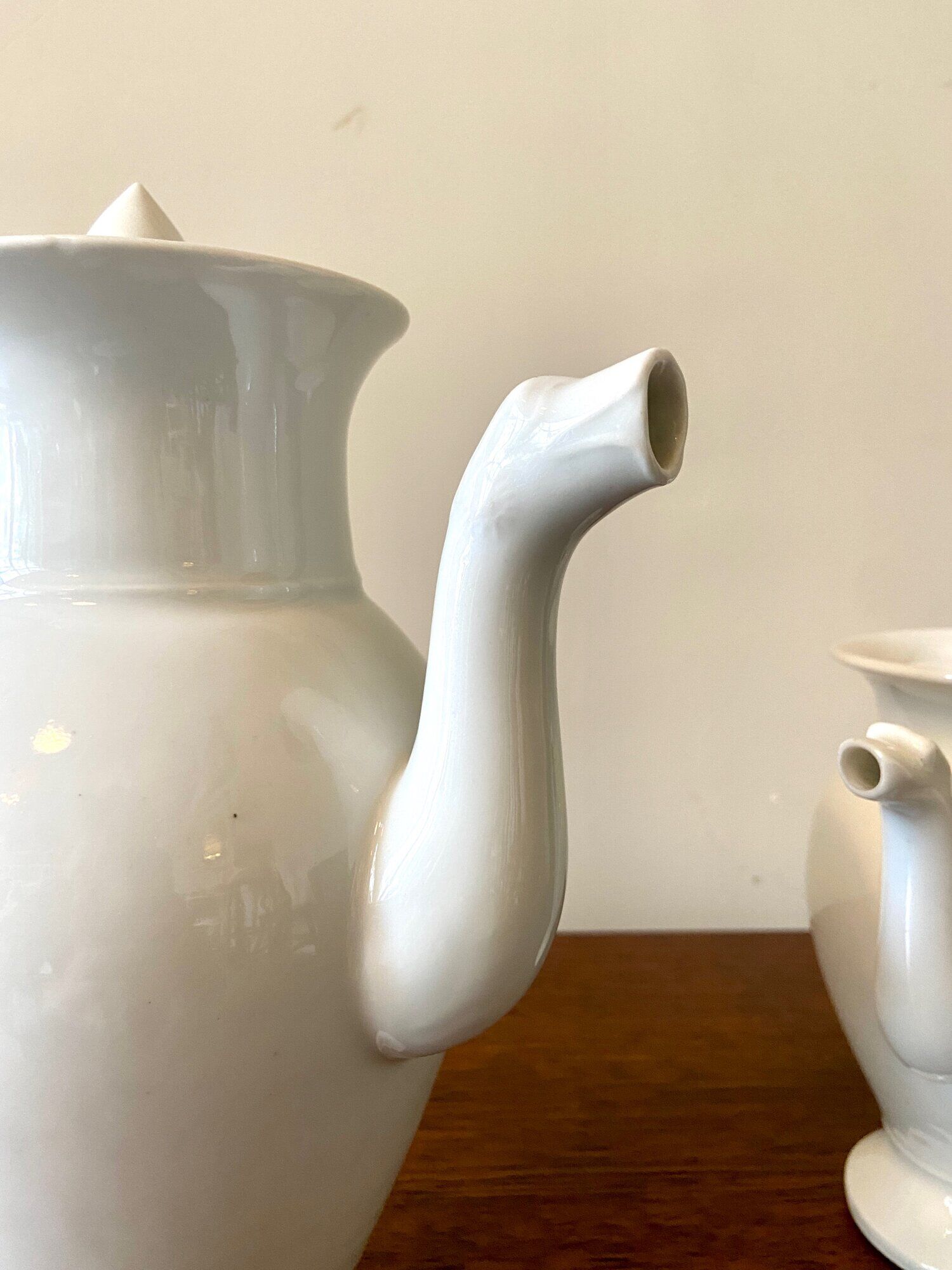 White porcelain coffee and tea set