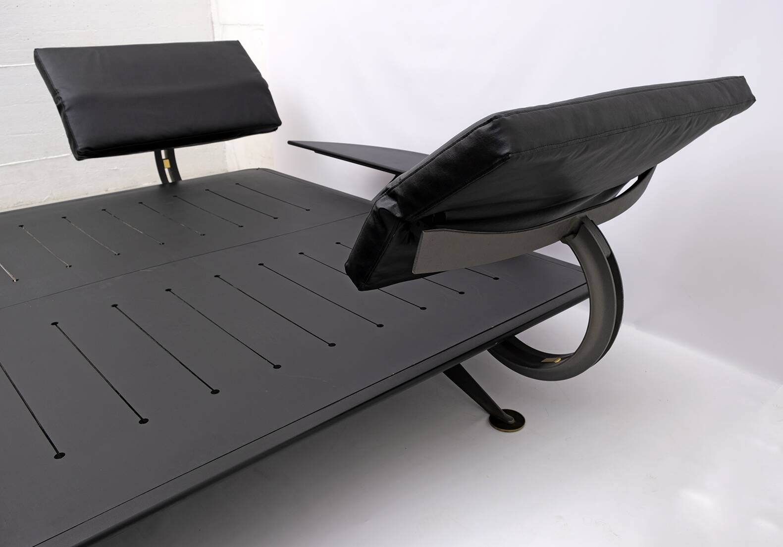 Paolo Piva Double Bed King-Size Brass and Steel "Adia" by B&B, 1980s