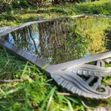 Miroir ancien biseauté à décor feuillage – Style Art déco