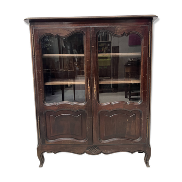 Regency style display case in solid oak, 20th century