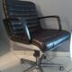 1970 vintage leather swivel office chair