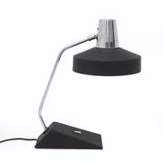 Table lamp in chrome metal and painted black by Seminara, 1960s.