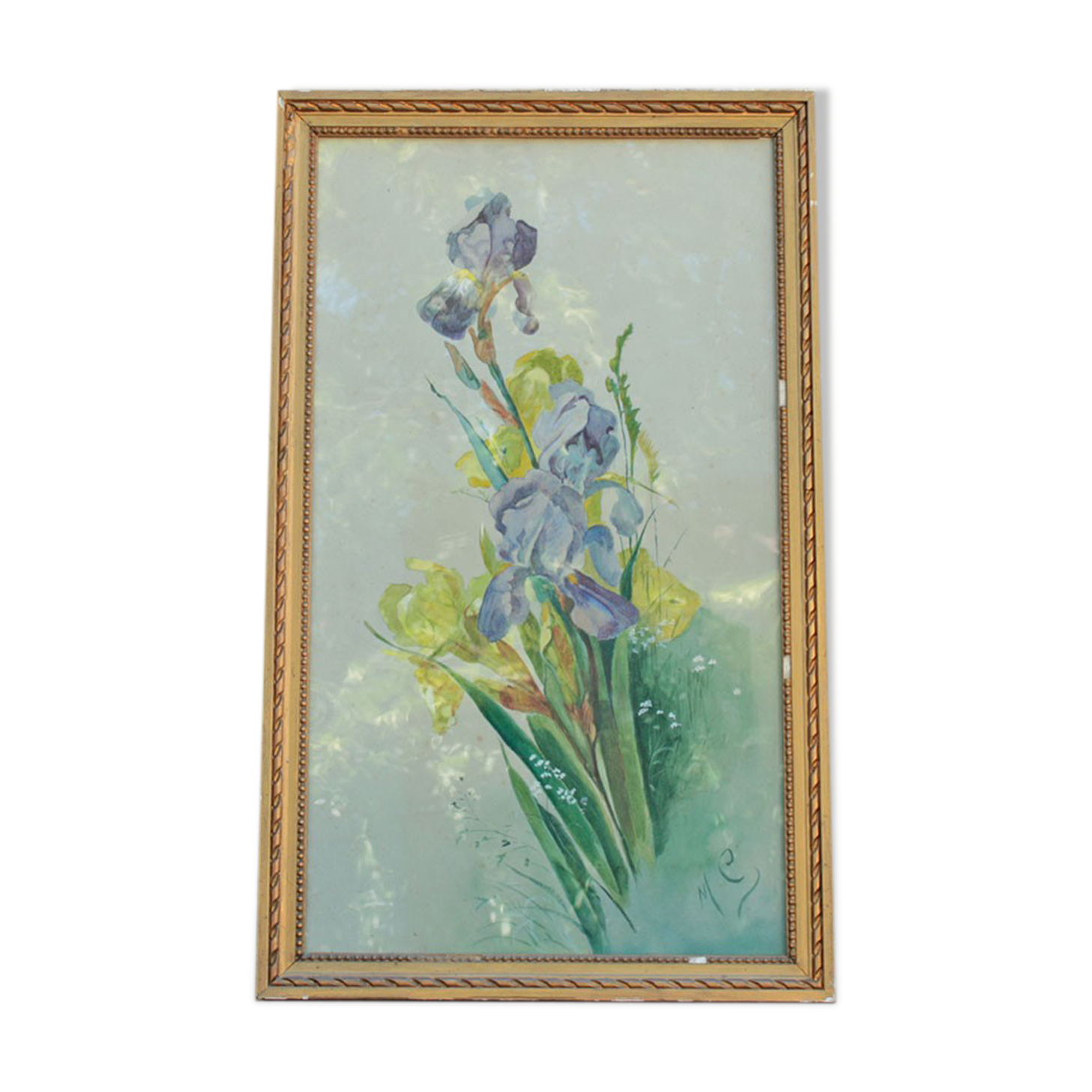 Old watercolor fleurs de lys
