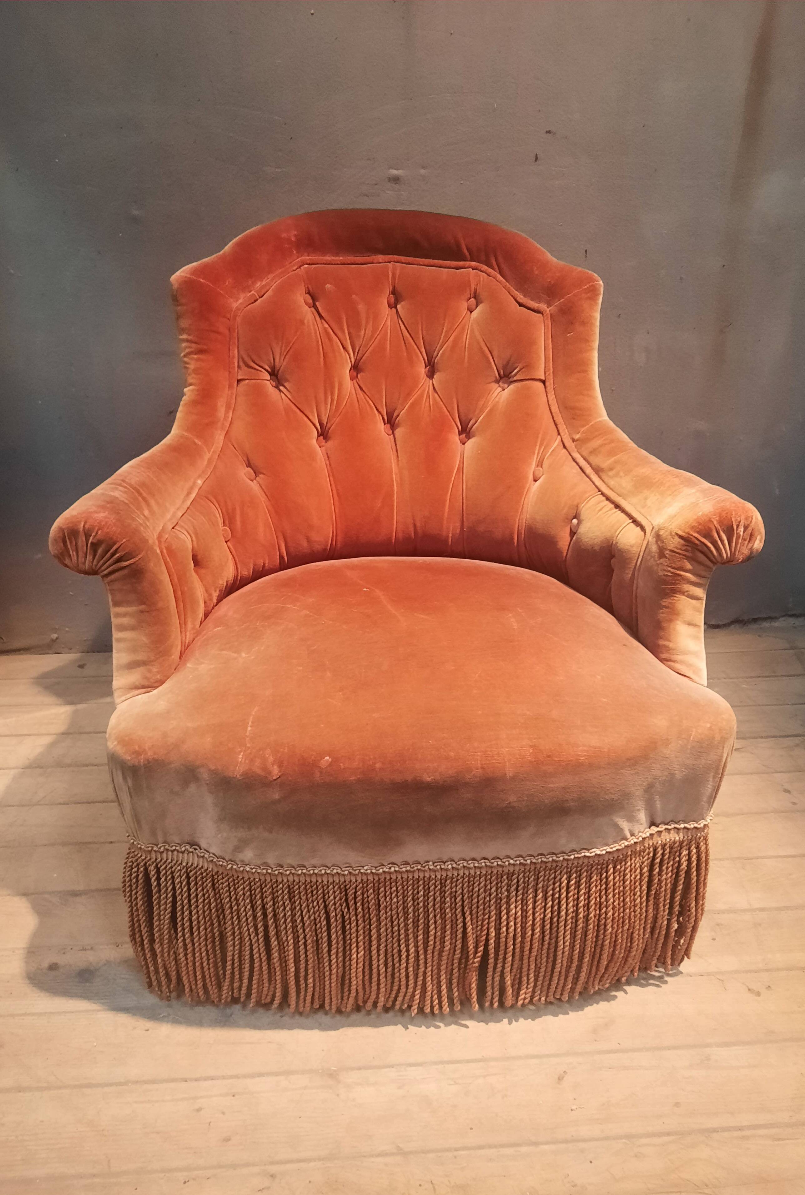 Paire de fauteuils crapaud