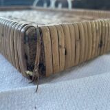 70s rattan tray