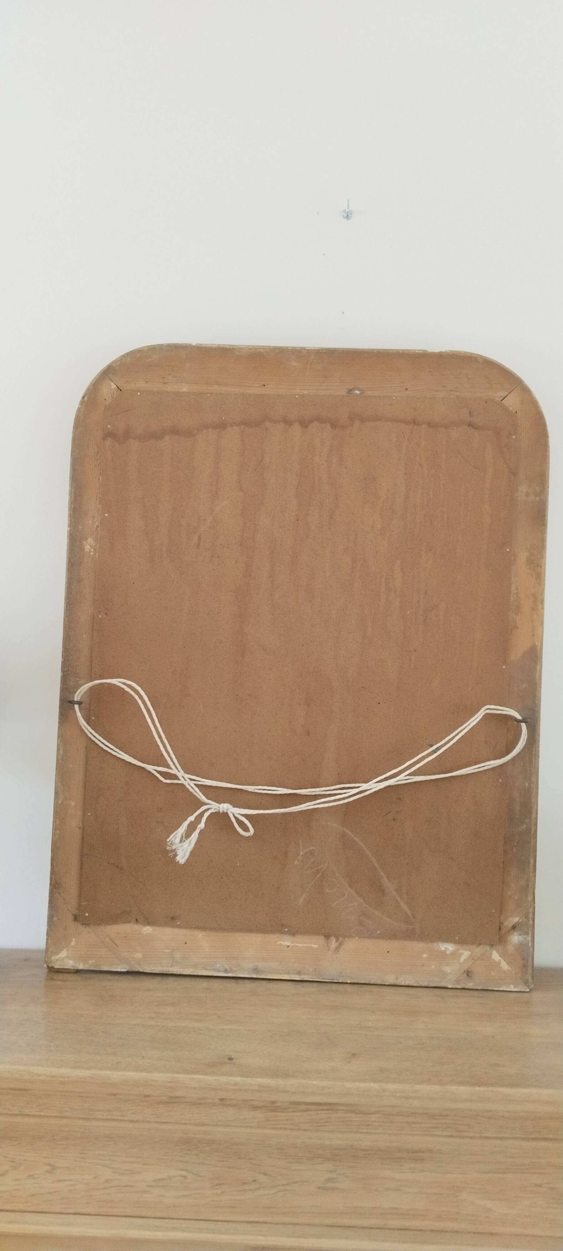 Miroir doré à la feuille Louis Philippe (  77 cm x  59 cm )
