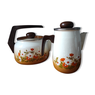 Enamelled kettle set