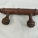 Wooden coat rack turned two hooks