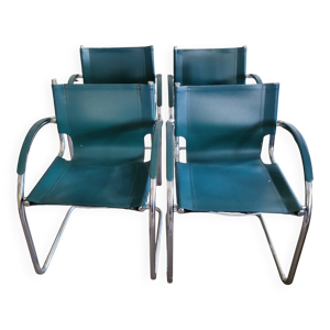 4 fauteuils italiens - cuir