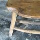 Small brutalist bench with backrest and armrests in Asian blonde teak H67 L6