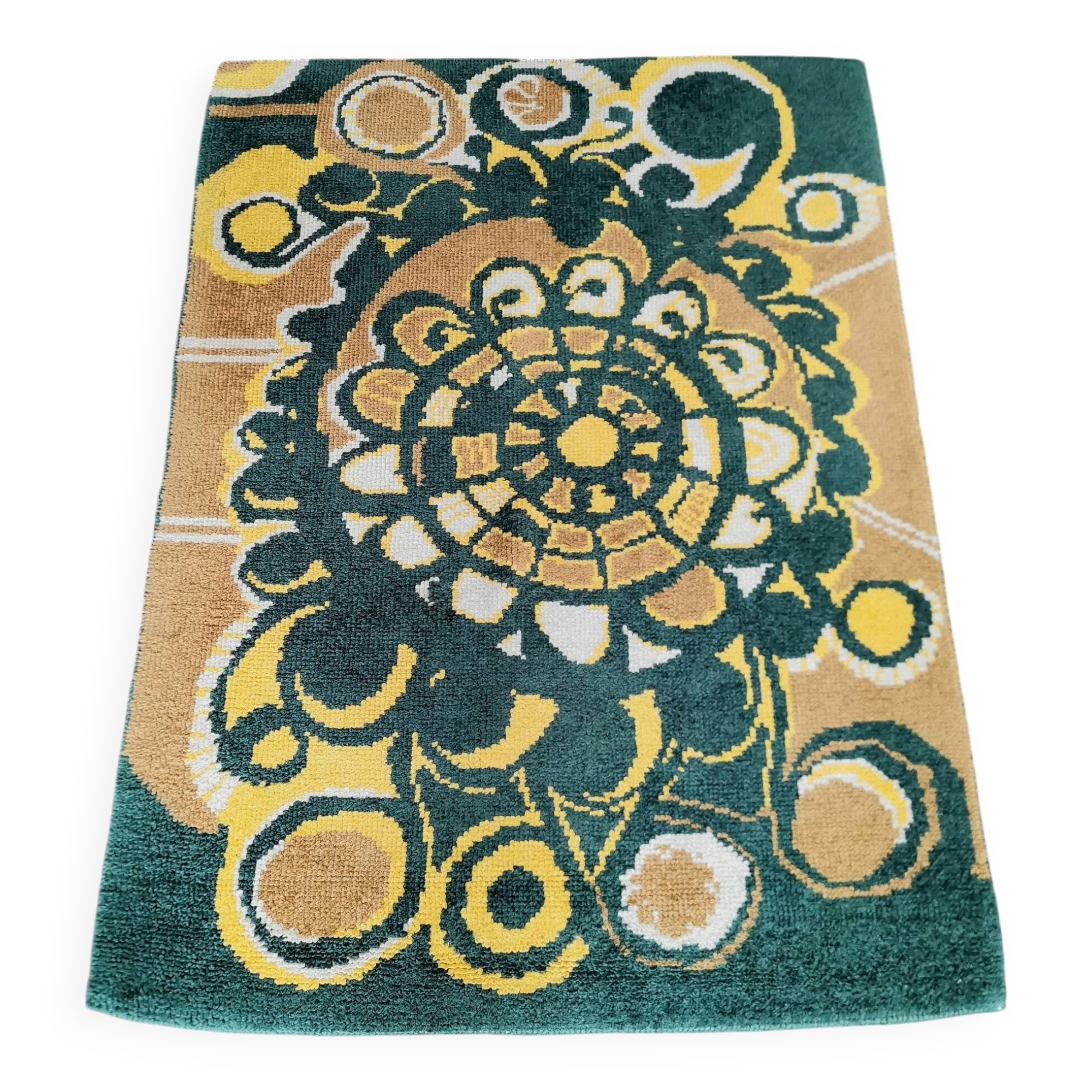 Vintage space age 70's Rya Scandinavian rug