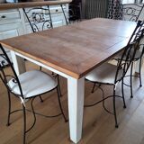 8 wrought iron chairs