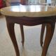 Round coffee table - Carved wood - White veined marble - Regency/Louis XV style