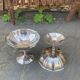 6 coupes en inox vintage, forme de fleurs
