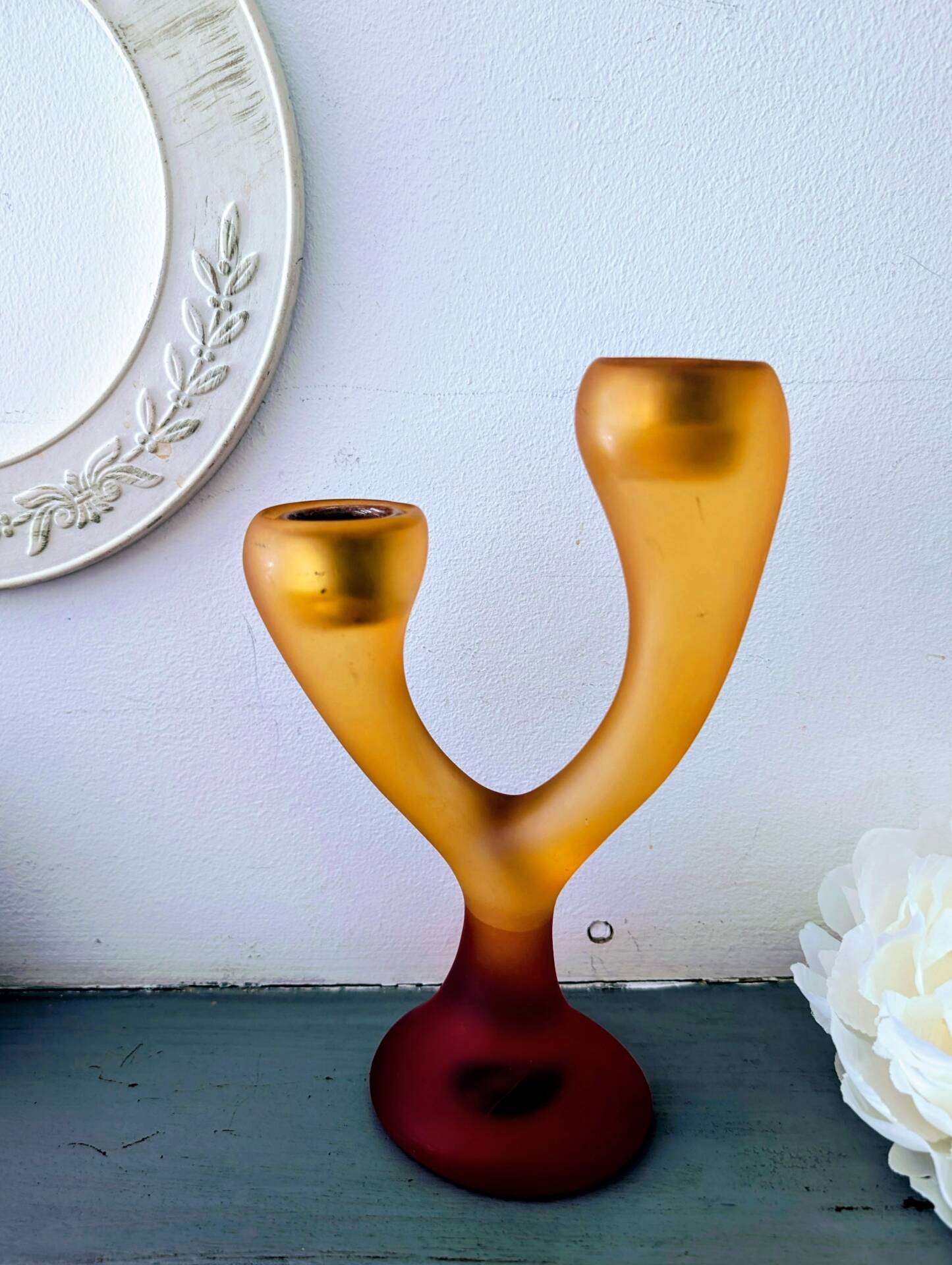Vintage Candle Holder "Caution Curves" 1980s