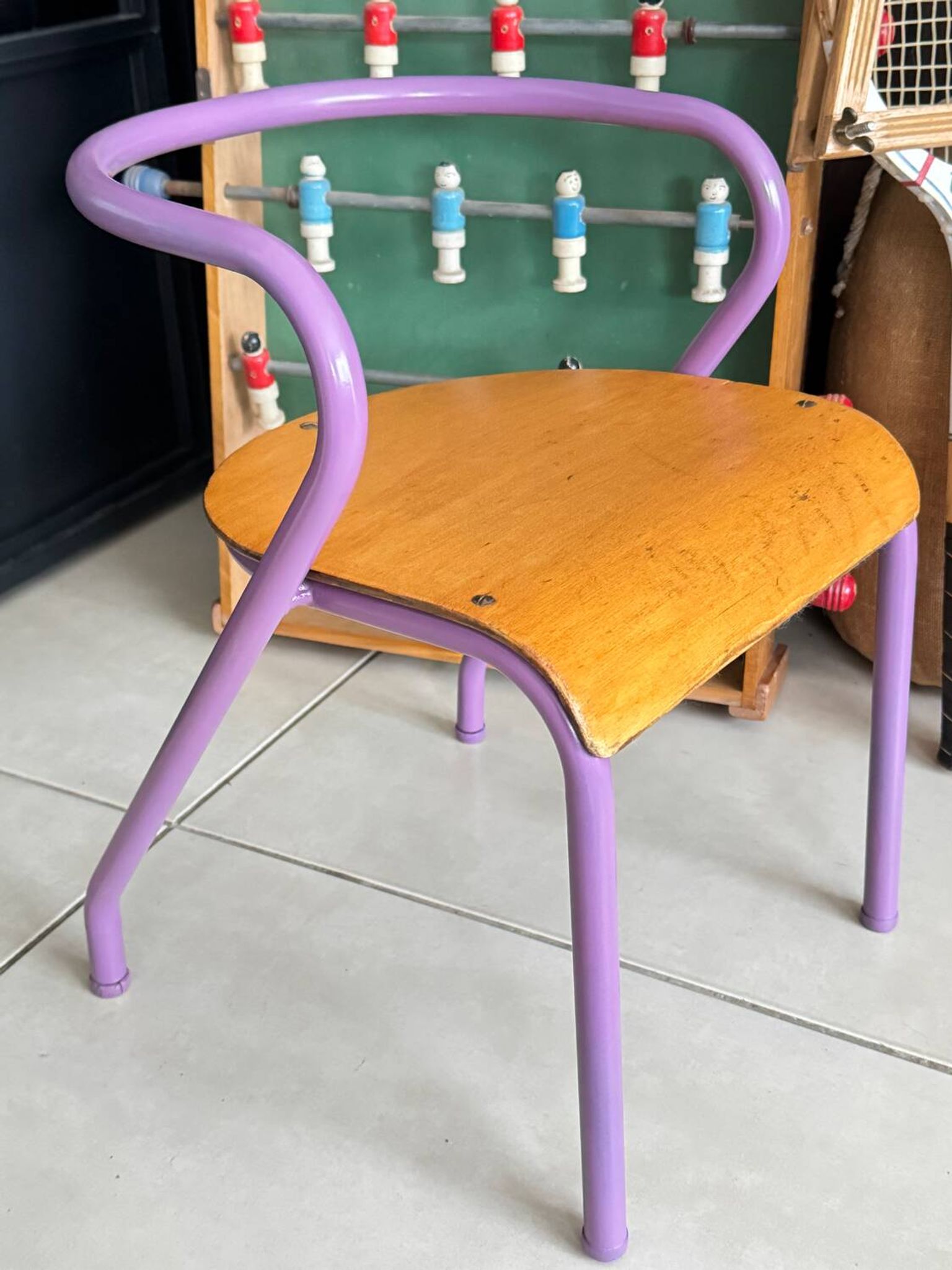 Chaise écolier enfant Hitier vintage