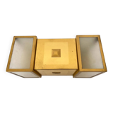 Applique murale ou plafonnier XXL en laiton, design années 1980 / Tchécoslovaquie