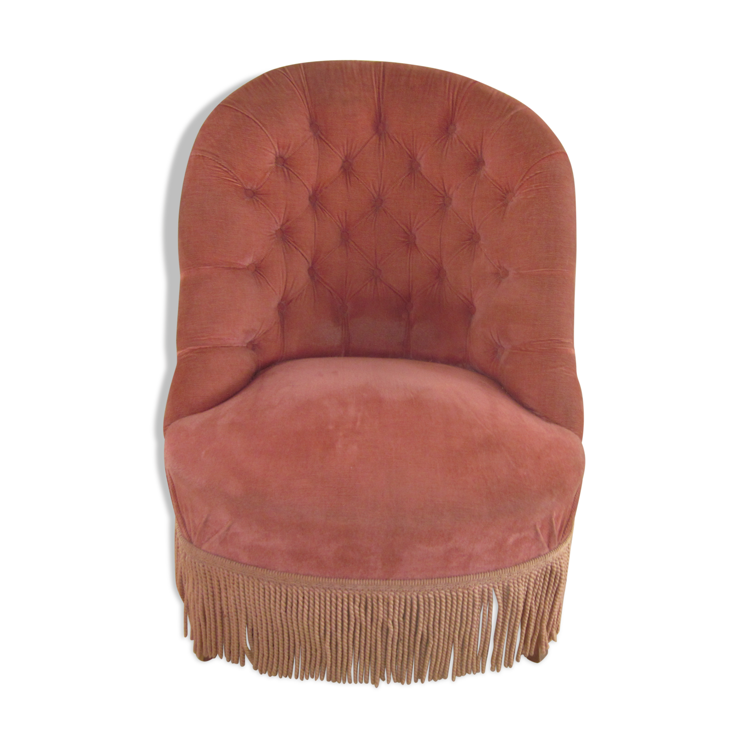 Pink padded toad chair