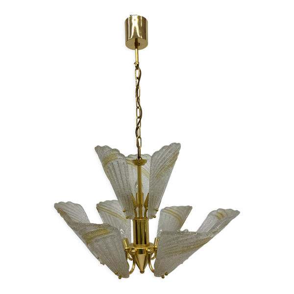 Lustre italien en verre de Murano, design régence hollywoodien, années 1970 — Beyit