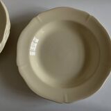 Set of 6 Gien ivory soup plates with gadroons 1938 - 1955