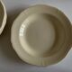Set de 6 assiettes creuses ivoire Gien à godrons 1938-1955