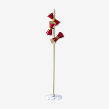 Floor lamp diabolo 3 fires in the style of the Italian creations of the 50s