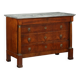 Antique Empire walnut commode with 4 drawers, Italy, 19th century.