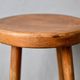 Vintage 60s bar stool in blue lacquered wood and metal.