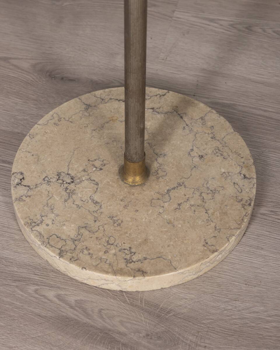 Vintage 1960s floor coat stand in golden brass, italian design