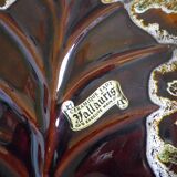 Vallauris dish, hand-made ceramic, leaf shape