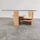 Pink marble coffee table by Willy Ballez, 1970s